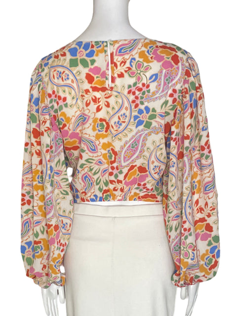 Blusa Sugarlips Estampado Abullonado Rosado - Talla M