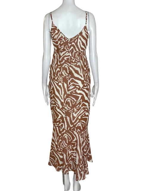 Vestido Ontwelfth Maxi Tiras Marrón - Talla S