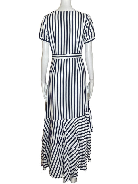Vestido Dresscode Rayas Cuello v Negro - Talla S