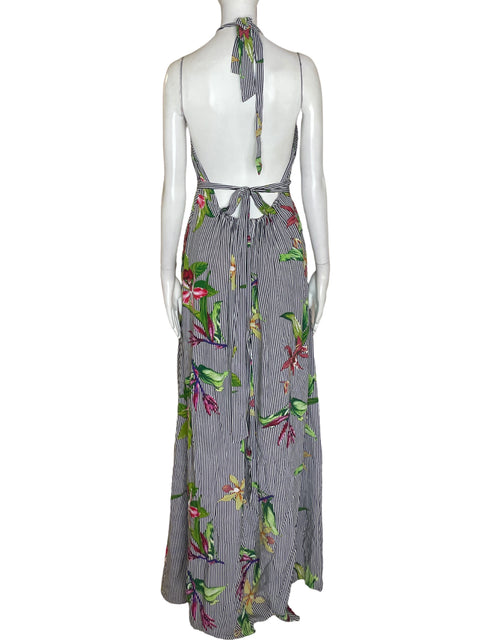 Vestido Dress Forum Rayas Floral Verde - Talla M