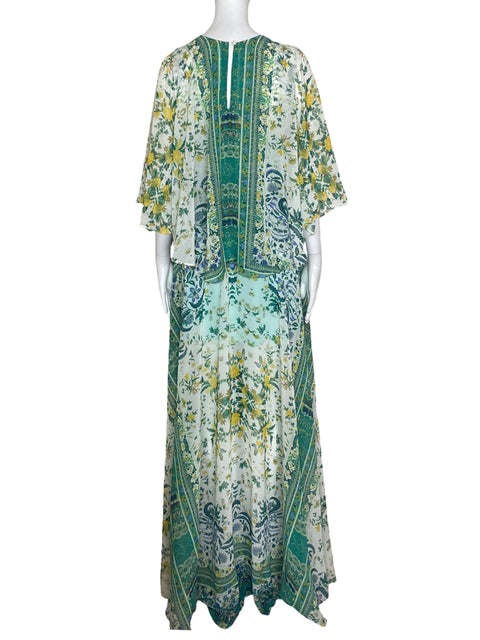 Vestido Va Va Voom Cuello v Vuelos Verde - Talla S