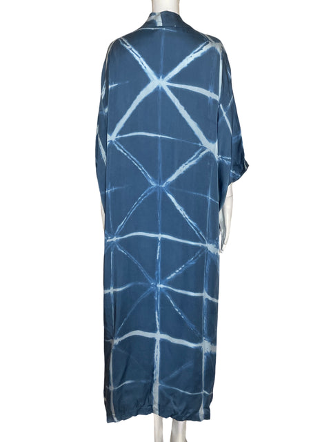 Cardigan Kleed Estampado Abierto Azul - Talla U