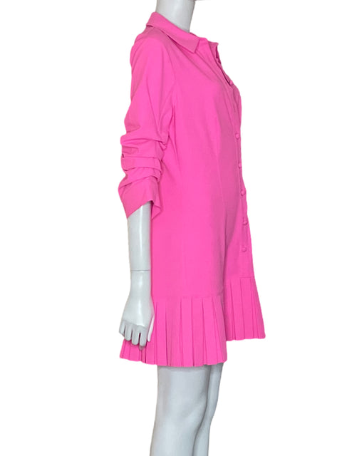 Vestido Cinq À Sept Camisero Vuelos Mini Rosado - Talla 6