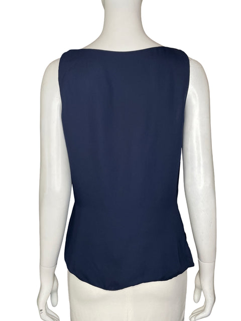 Blusa Anne Klein Lentejuelas Azul - Talla S