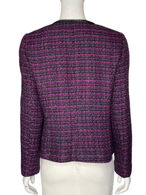 Blazer Tahari Tweed Morado - Talla 4