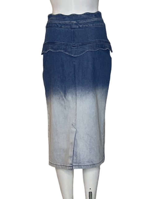 Falda Renata Lozano Ombré Midi Azul - Talla S