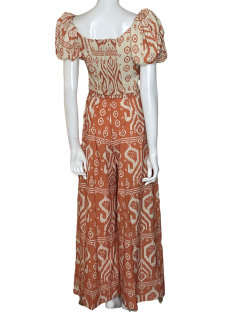 Conjunto Duomar By Carolina Cruz Estampado Marrón - Talla S
