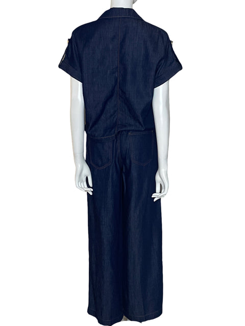 Conjunto Zara Oversized Liso Azul - Talla XS