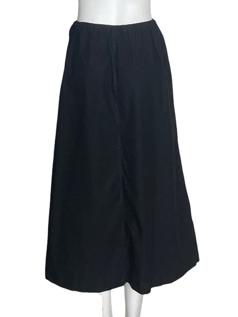 Falda Massimo Dutti de Algodón Corte a Lisa Negro - Talla XS