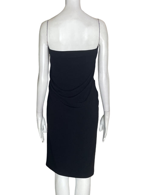 Vestido Zara Strapless Ajustado Negro - Talla S