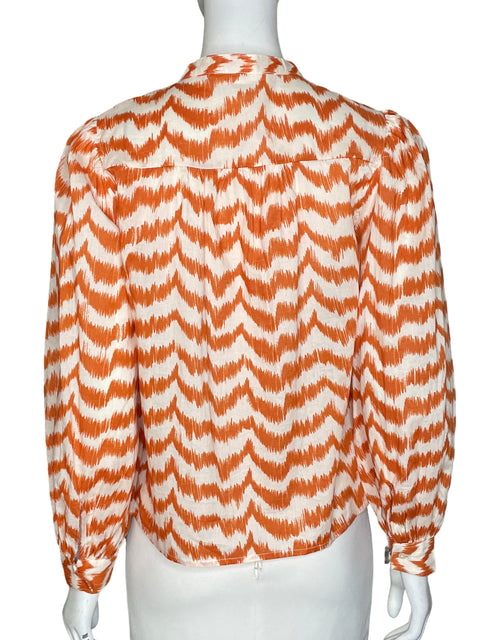 Blusa Mango Manga larga Estampado Naranja - Talla XS