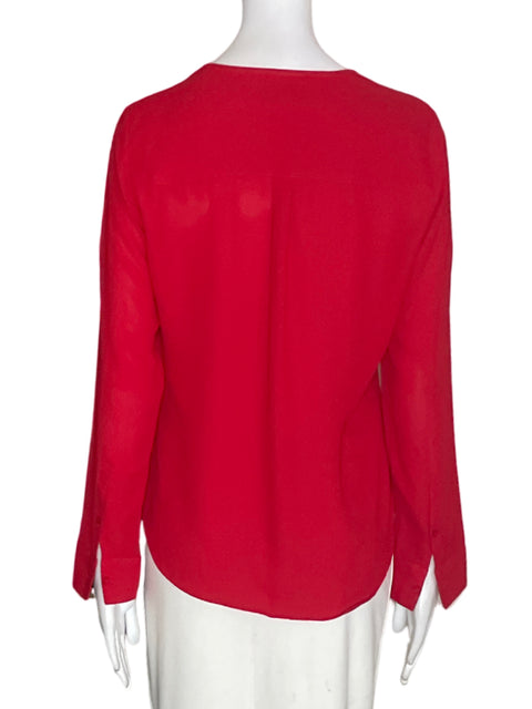 Blusa Express Liso Cuello v Rojo - Talla XS