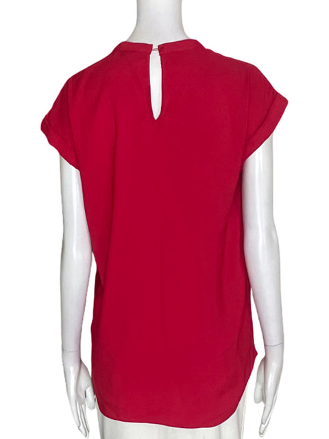 Blusa Express Manga corta Cuello v Rojo - Talla S