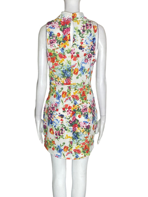 Vestido Camila Sin mangas Estampado Blanco - Talla 4