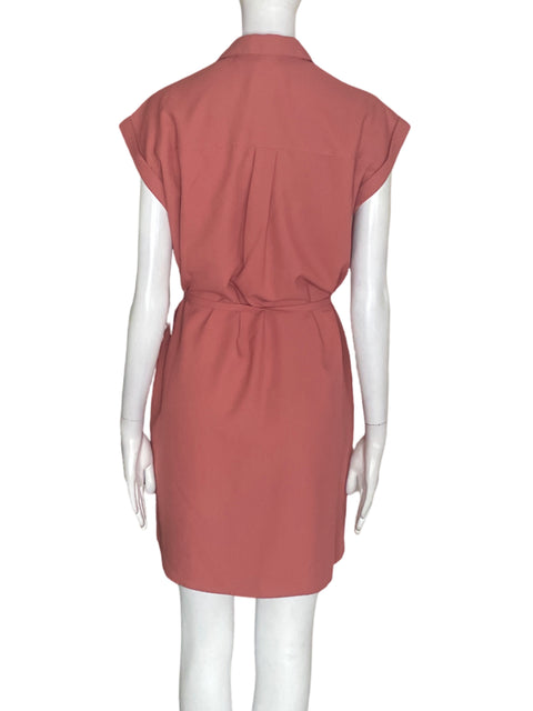 Vestido Express Manga corta Midi Rosado - Talla S