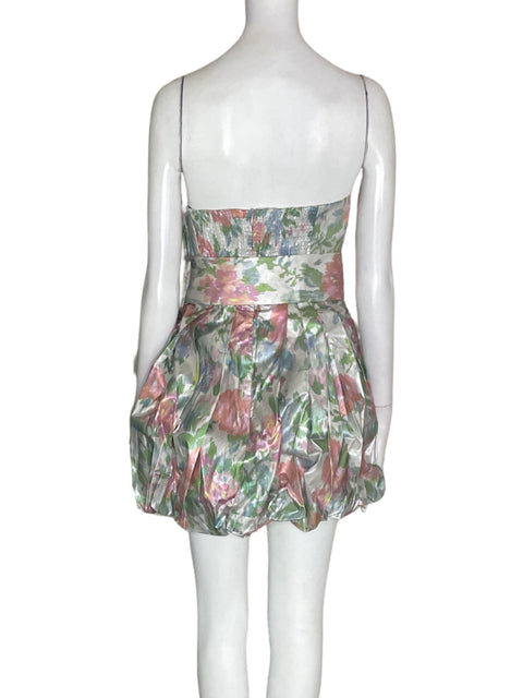 Vestido Zara Strapless Verde - Talla M
