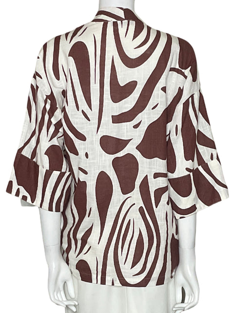 Cardigan Lcw Estampado Marrón - Talla U