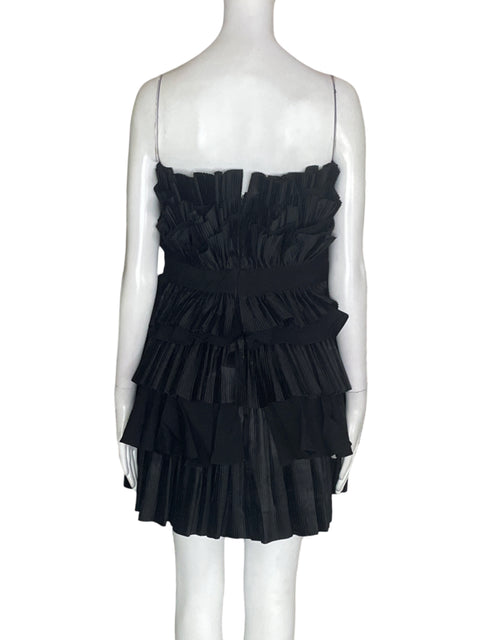 Vestido Acler Ruchas Mini Negro - Talla 8