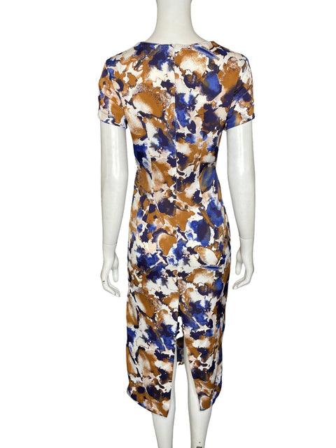 Vestido Zara Midi Estampado Azul - Talla XS