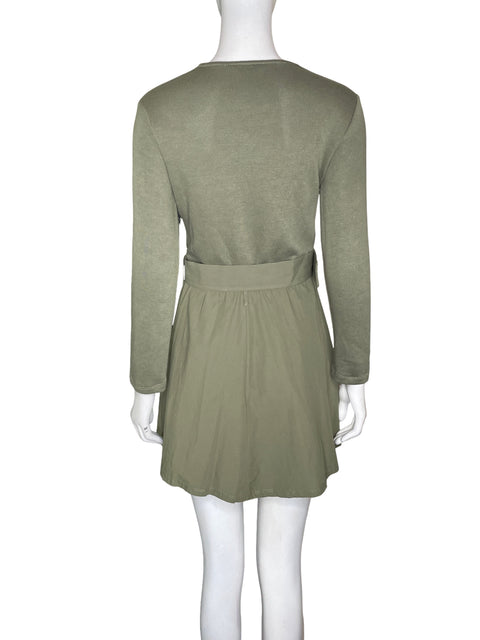 Vestido Zara Midi Manga larga Verde - Talla S
