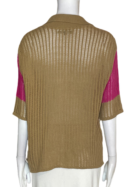 Blusa Tennis Tejido Manga corta Marrón - Talla M