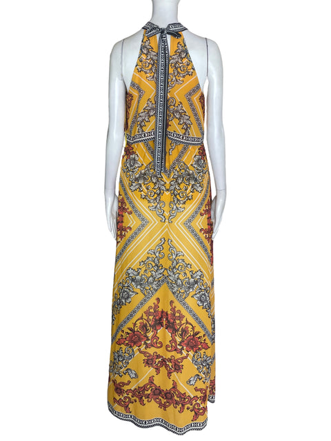 Vestido Jealous Tomato Estampado Maxi Amarillo - Talla S
