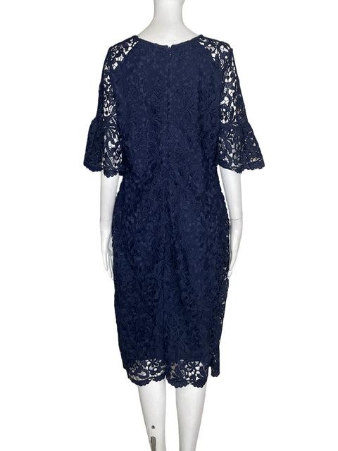 Vestido Tíana B Tejido Midi Azul - Talla 12