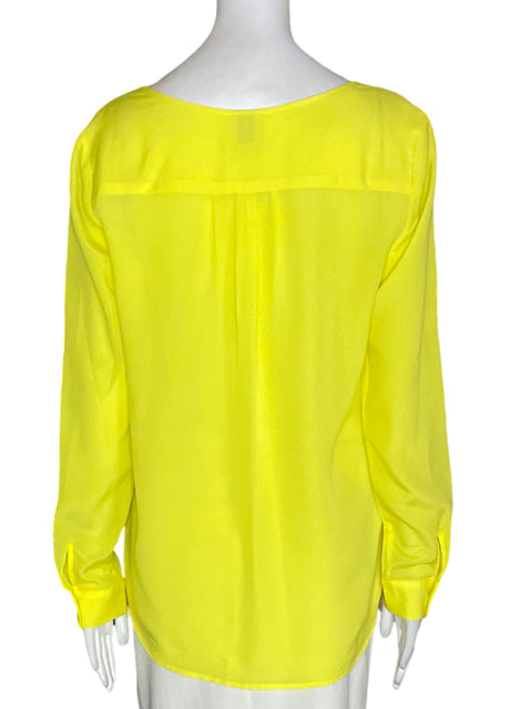 Blusa Anne Klein Manga larga Botones Amarillo - Talla M