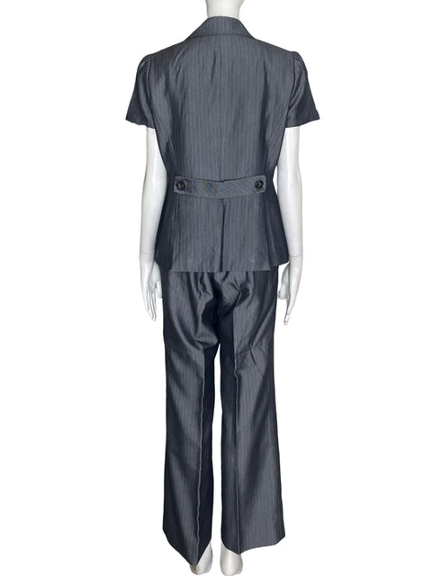 Conjunto Tahari Pantalón/blazer Manga corta Azul - Talla 8
