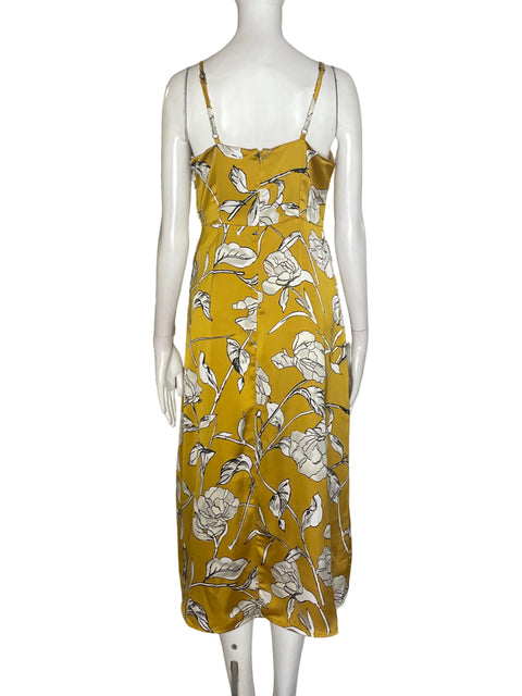 Vestido Chelsea Tiras Estampado Amarillo - Talla S