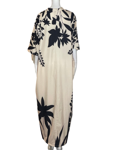 Vestido Tesoro Tps Estampado Maxi Beige - Talla U