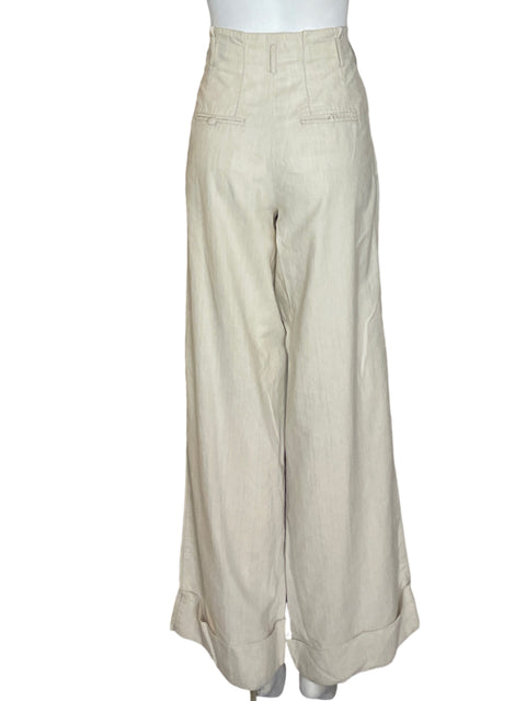 Pantalón Roberto Rodriguez de Algodón Recto Wide-leg Beige - Talla 2