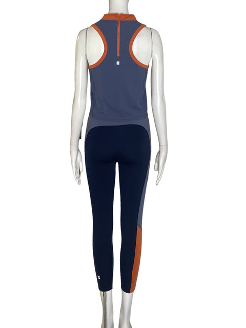 Conjunto Sweaty Betty Blusa/pantalon Elastico Gris - Talla M
