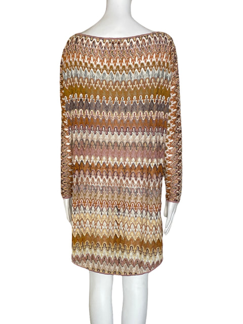 Vestido Missoni Tejido Midi Marrón - Talla S