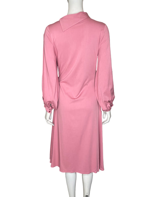 Vestido Gato Recato de Viscosa Manga larga Asimétrico Rosado - Talla S