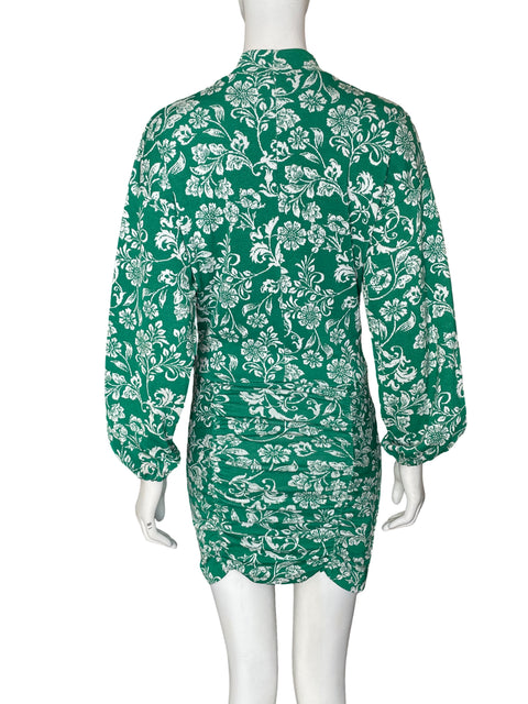 Vestido Zara Estampado Floral Verde - Talla S