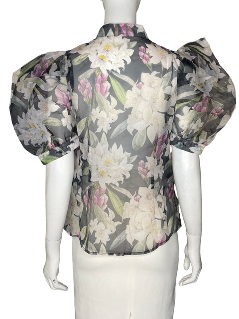 Blusa Ina Mangas abullonadas Negro - Talla S