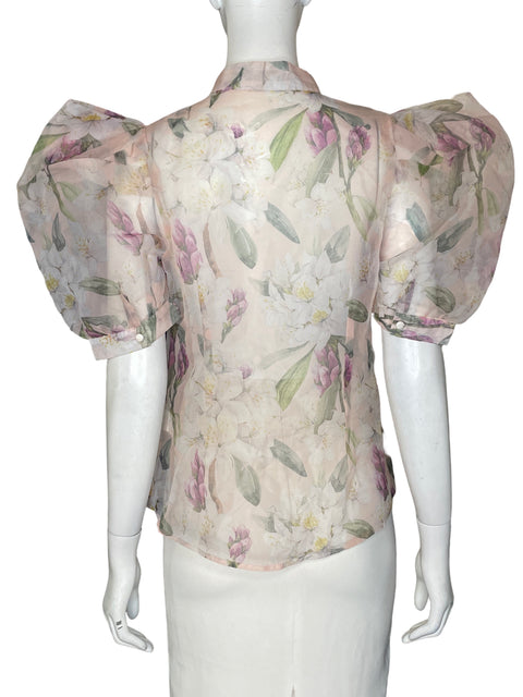 Blusa Ina Mangas abullonadas Rosado - Talla S