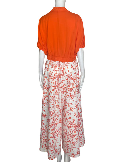 Conjunto Tesoro Tps Pantalón/blusa Cuello v Naranja - Talla L