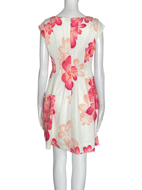 Vestido Calvin Klein Estampado Floral Rosado - Talla M