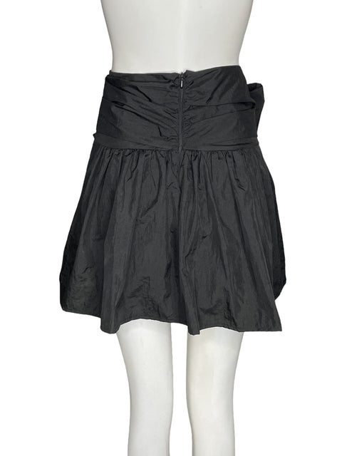 Falda Zara Midi Lazo Negro - Talla XS