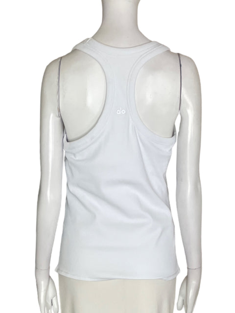 Camiseta Alo Liso Sin mangas Blanco - Talla L