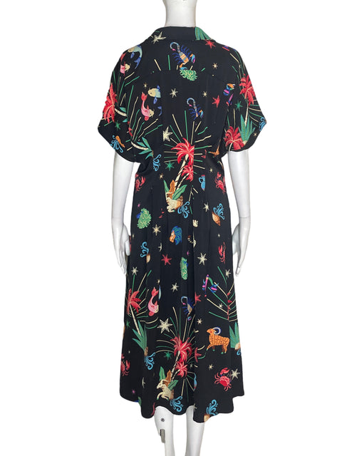 Vestido Milk & Honey Estampado Maxi Negro - Talla M
