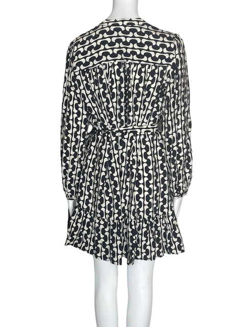 Vestido Zara Estampado Manga larga Negro - Talla S