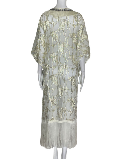 Cardigan Neena Ksahi Malla Flecos Dorado - Talla U