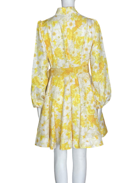 Vestido Tesoro Tps Estampado Floral Amarillo - Talla M