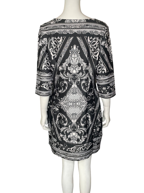 Vestido Louis Féraud Recto Estampado Negro - Talla 38