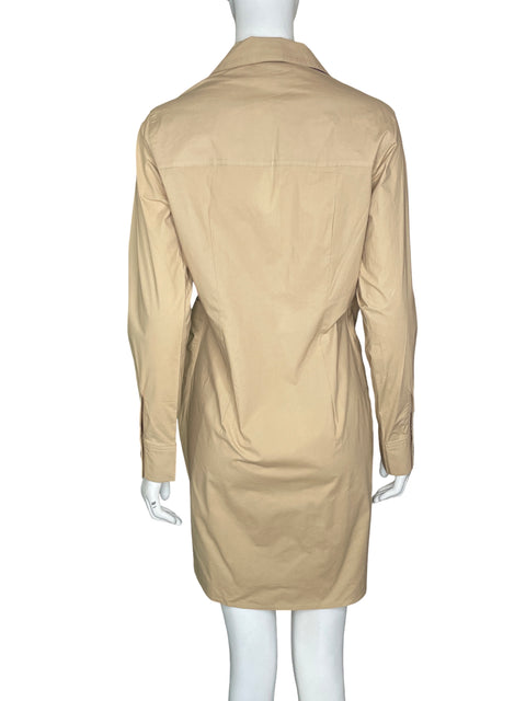Vestido The Giving Movement de Algodón Midi Drapeado Beige - Talla M