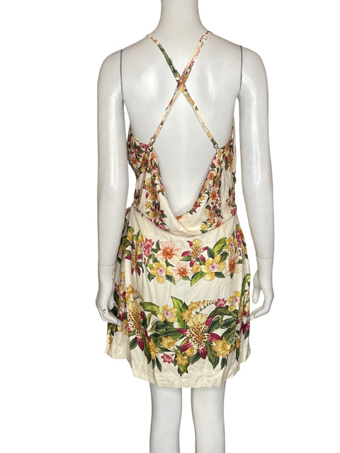 Vestido Farm Halter Cruzado Beige - Talla M