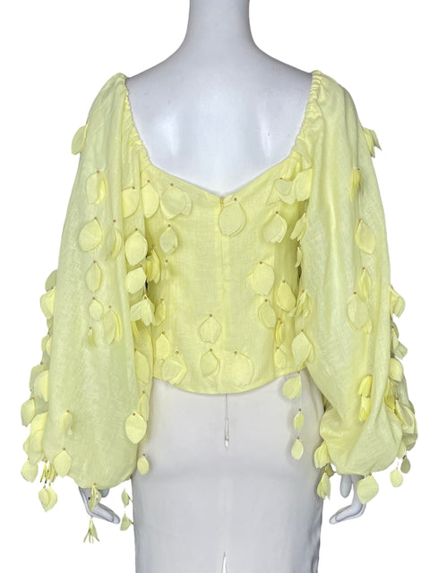 Blusa Karen Millen de Viscosa Mangas abullonadas Amarillo - Talla 4
